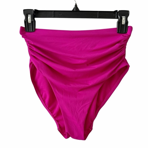 Lauren Ralph Lauren High-Waisted Shirred Bikini Bottom Size 10 - Picture 1 of 6